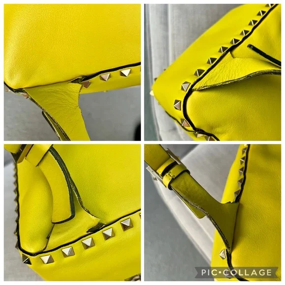 VALENTINO GARAVANI  Calfskin Medium Full Studded Rockstud All Over Backpack - Picture 8 of 13